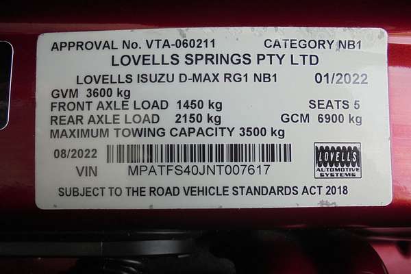 2022 Isuzu D-MAX X-TERRAIN 4X4