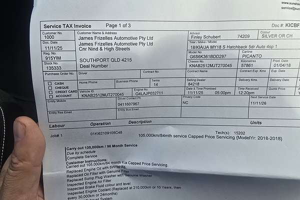 2018 Kia Picanto S JA