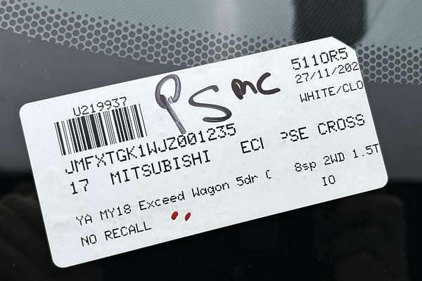 2017 Mitsubishi Eclipse Cross Exceed YA