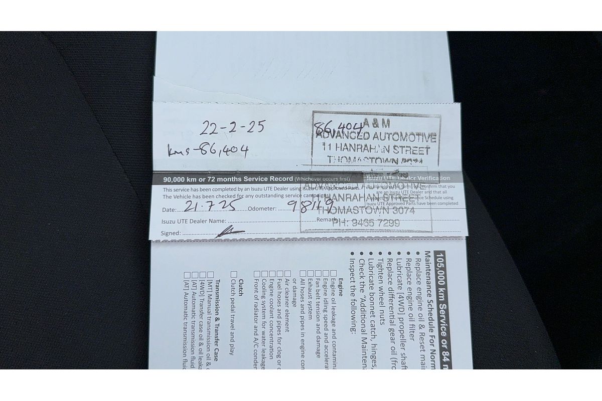 2021 Isuzu D-MAX SX High Ride Rear Wheel Drive