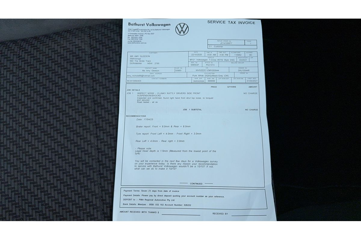 2020 Volkswagen T-Cross 85TSI Style C11