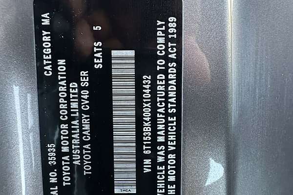 2010 Toyota Camry Altise ACV40R