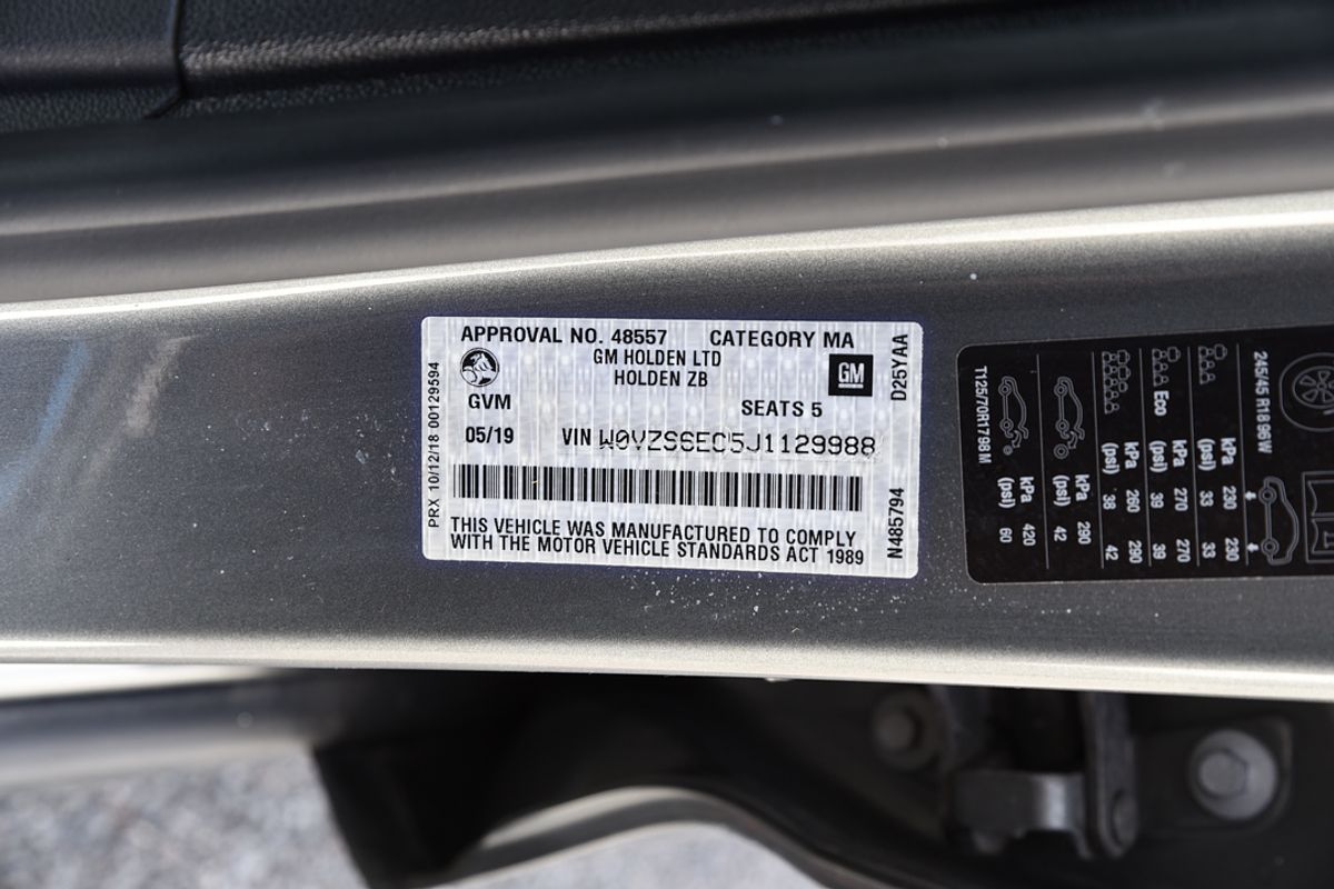 2018 Holden Commodore RS ZB