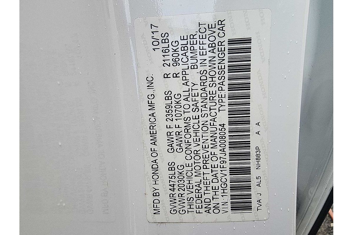 2018 Honda Accord Touring 1.5T