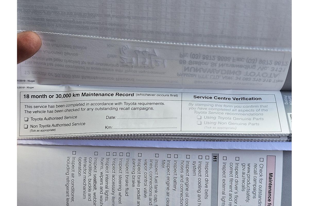 2019 Toyota Kluger GX GSU50R