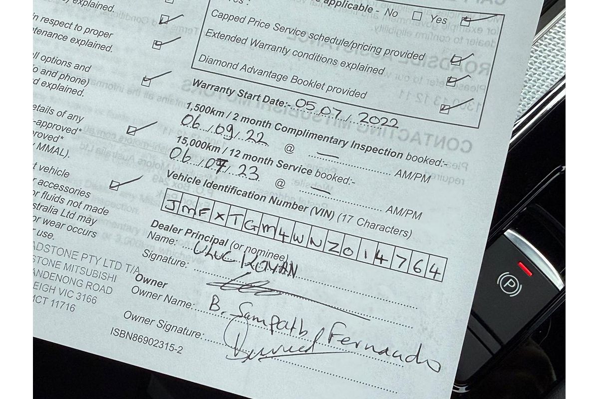 2022 Mitsubishi Outlander Exceed Tourer ZM