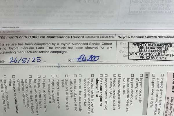 2017 Toyota Camry Altise ASV50R