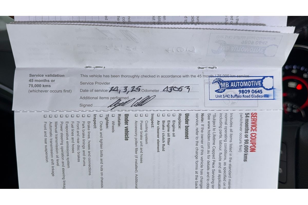 2016 Holden Commodore SV6 Black VF Series II