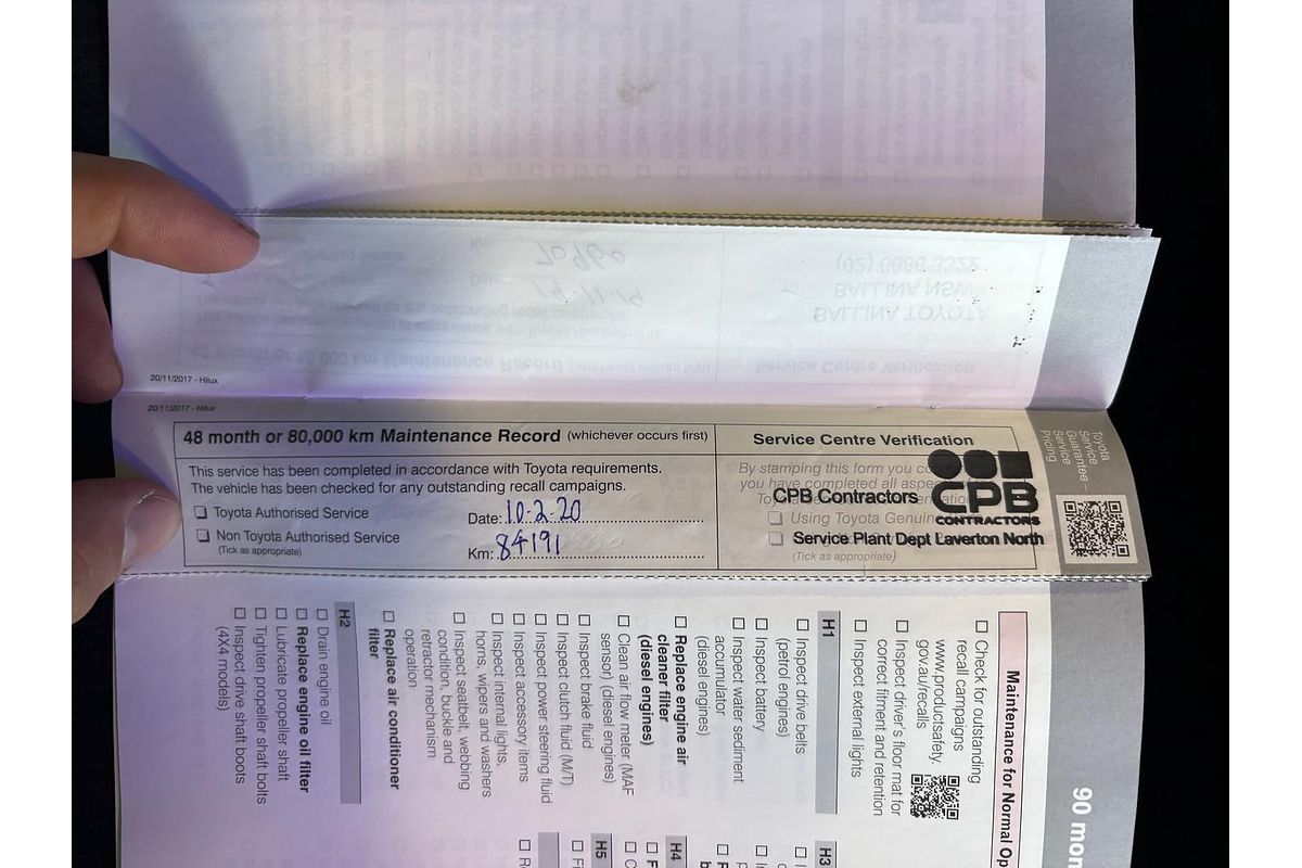 2018 Toyota Hilux SR GUN126R 4X4