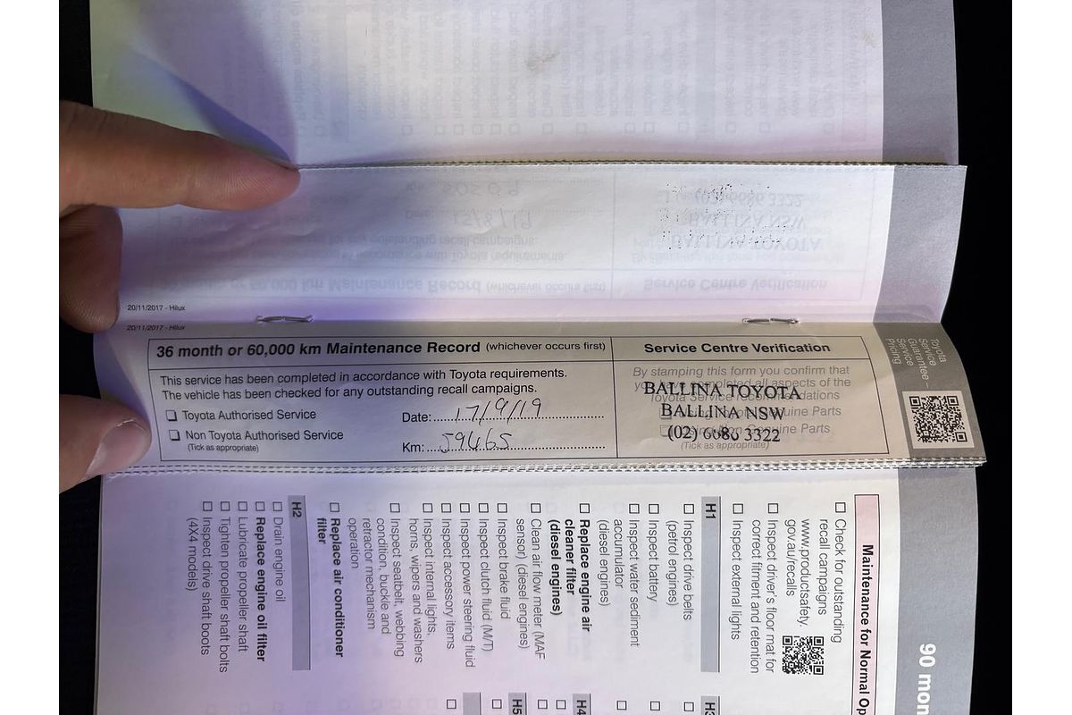 2018 Toyota Hilux SR GUN126R 4X4