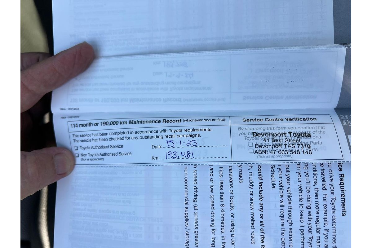 2018 Toyota Hiace KDH201R LWB