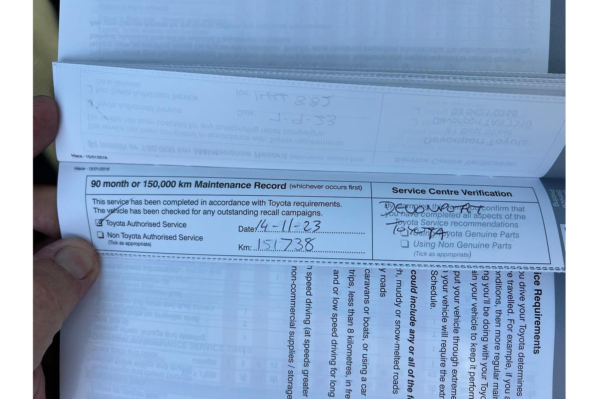 2018 Toyota Hiace KDH201R LWB