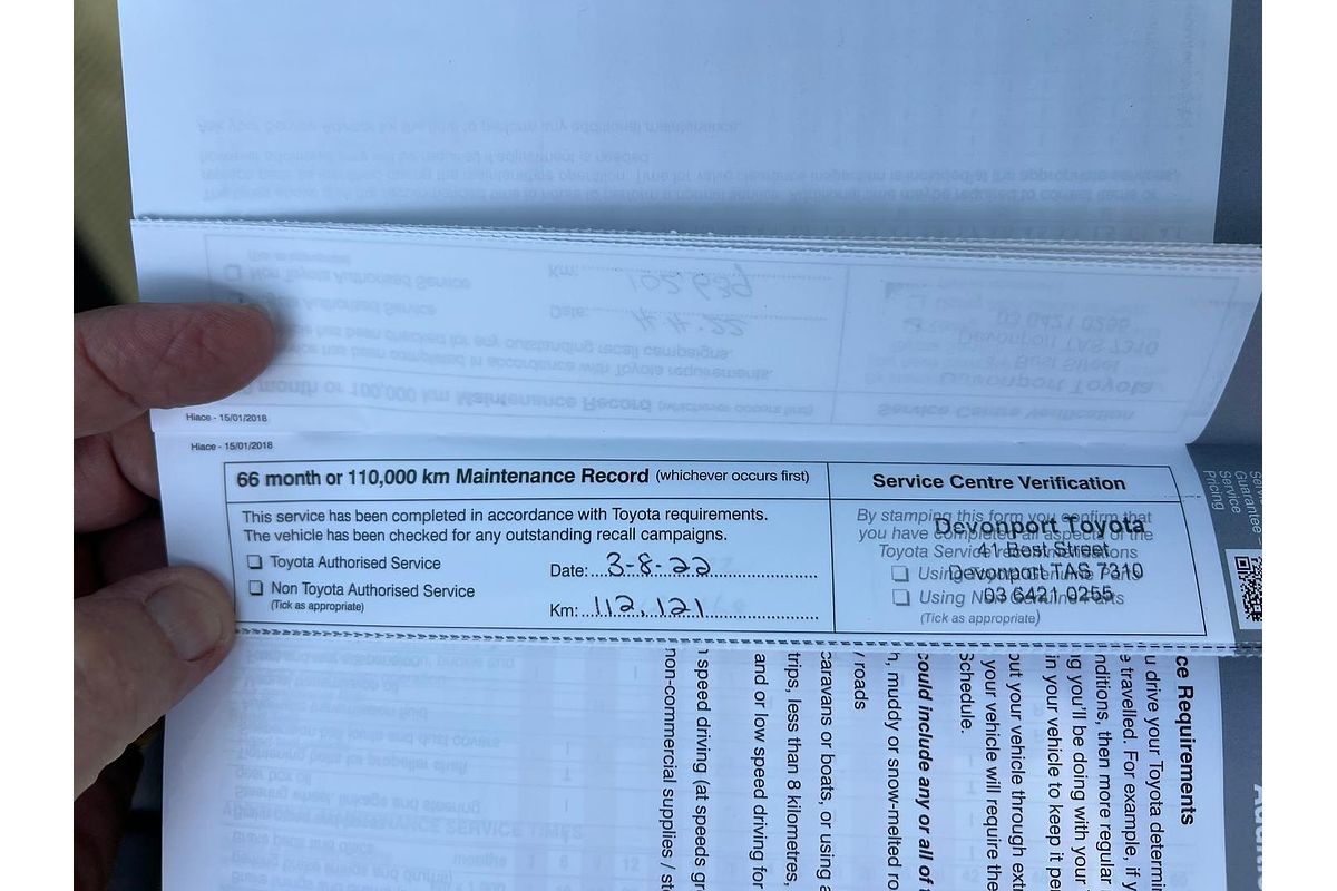 2018 Toyota Hiace KDH201R LWB