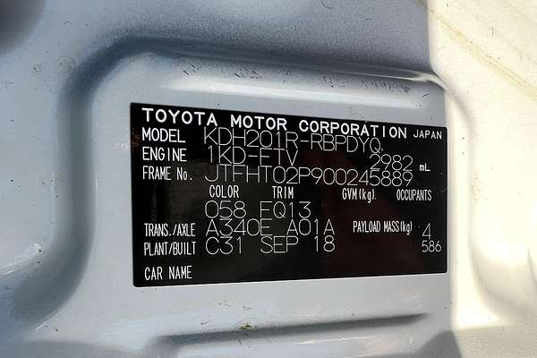 2018 Toyota Hiace KDH201R LWB