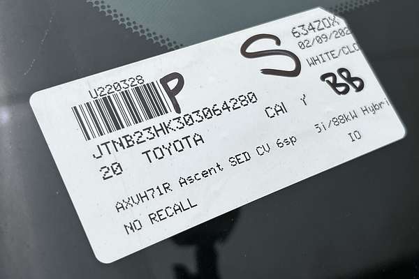 2020 Toyota Camry Ascent AXVH71R