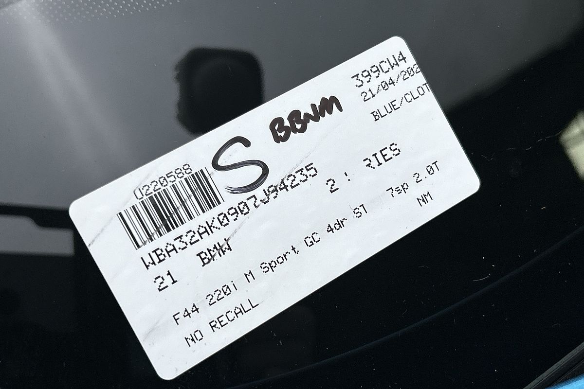 2021 BMW 2 Series 220i M Sport F44