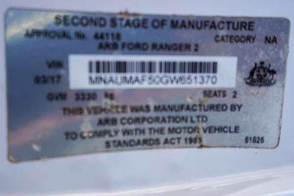 2017 Ford Ranger XL PX MkII 4X4 3.2L