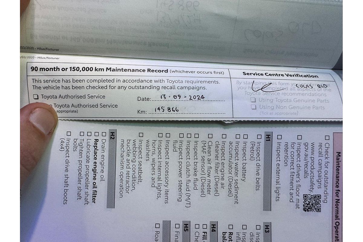 2021 Toyota Hilux SR Hi-Rider GUN136R Rear Wheel Drive