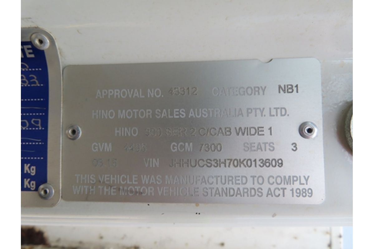 2015 Hino 300 Series 616 Trade Ace IFS 4x2