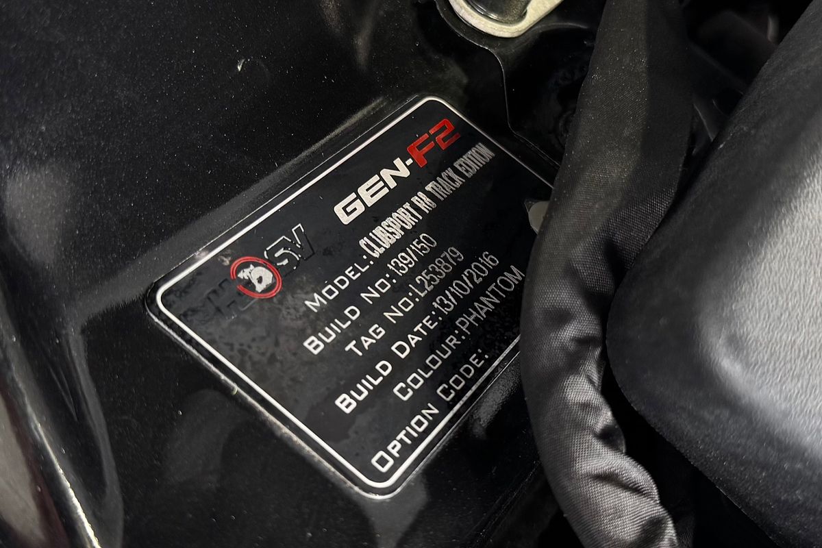 2016 Holden Special Vehicles Clubsport R8 Track Edition GEN-F2