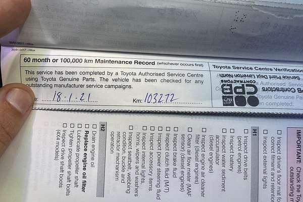 2017 Toyota Hilux Workmate GUN125R 4X4