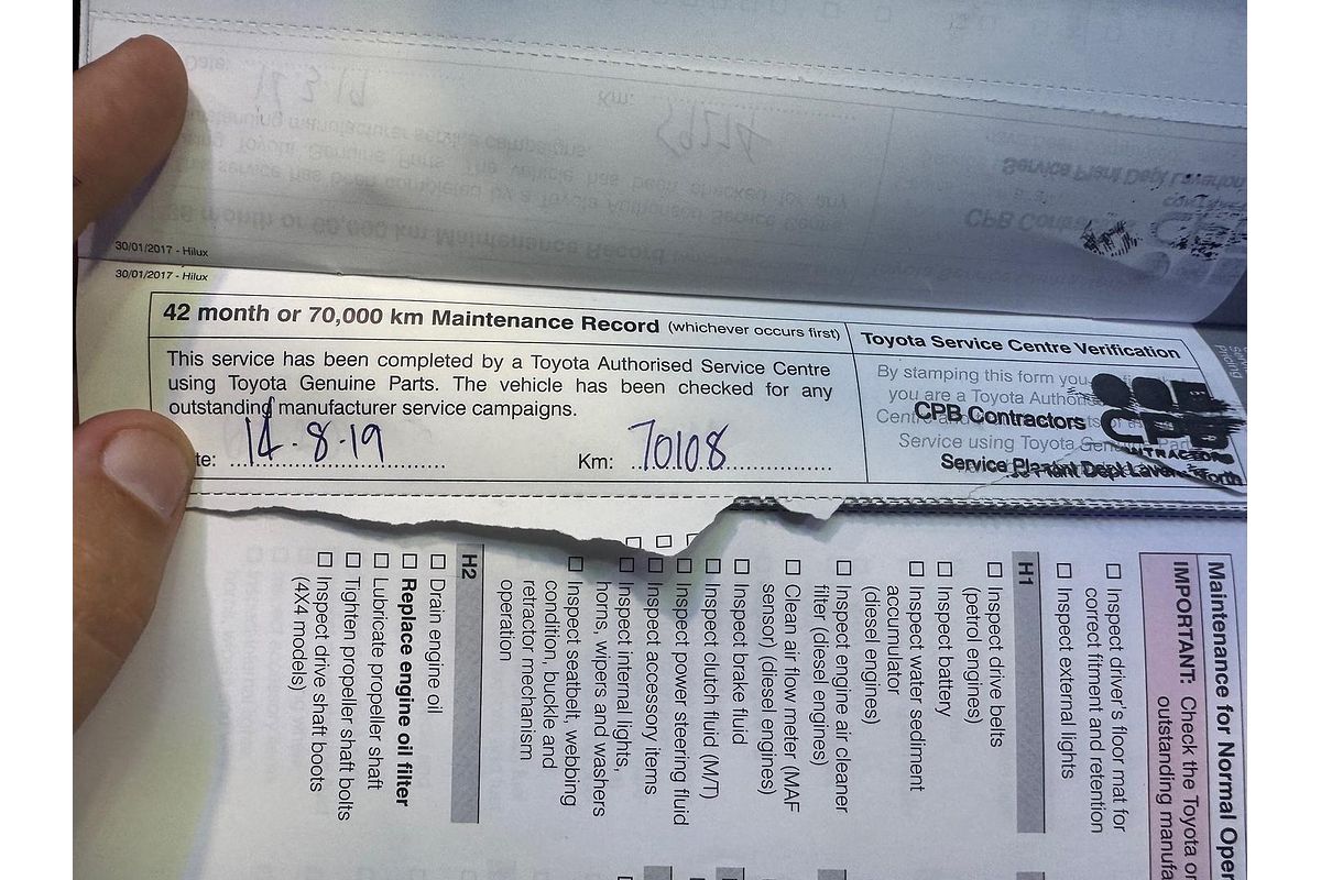 2017 Toyota Hilux Workmate GUN125R 4X4