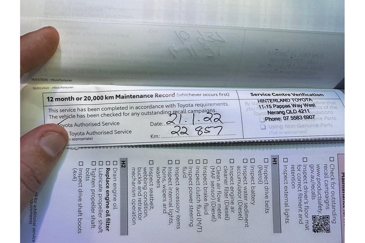 2021 Toyota Hilux SR Hi-Rider GUN136R Rear Wheel Drive