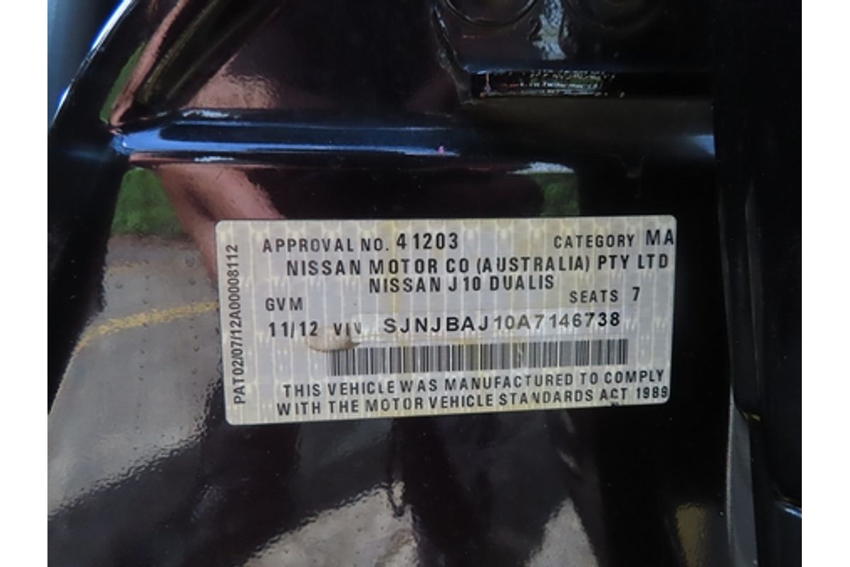 2012 Nissan Dualis Ti J10 Series 3