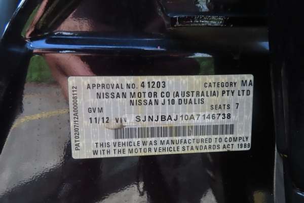 2012 Nissan Dualis Ti J10 Series 3