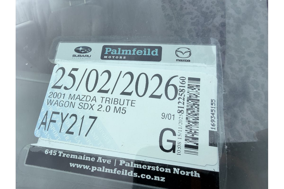 2001 Mazda Tribute WAGON SDX 2.0 M5