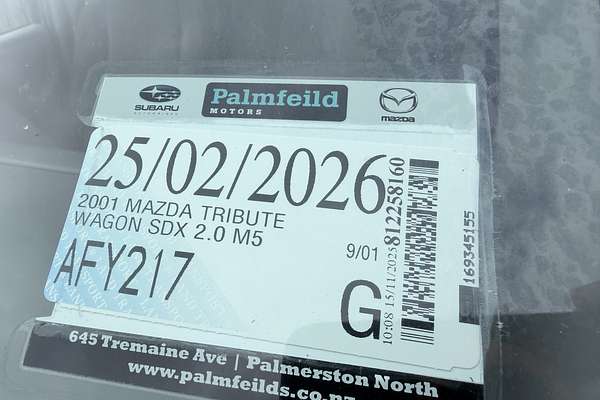 2001 Mazda Tribute WAGON SDX 2.0 M5