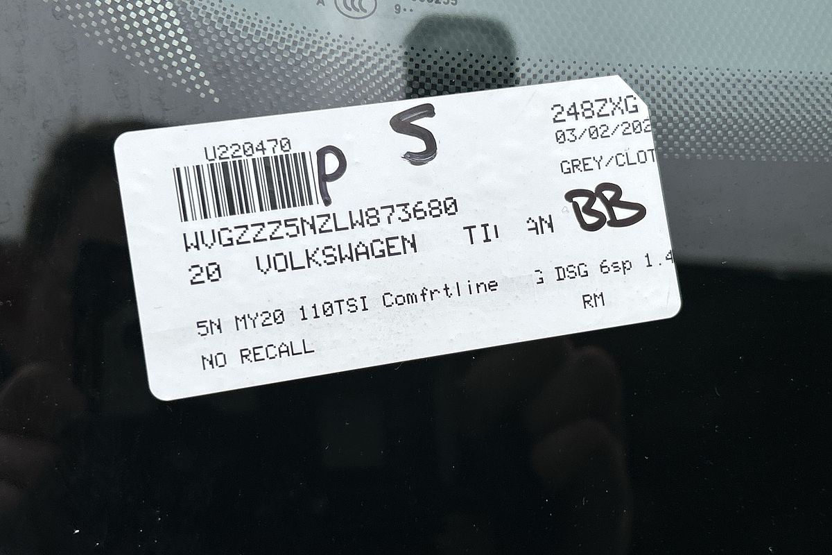 2020 Volkswagen Tiguan 110TSI Comfortline 5N