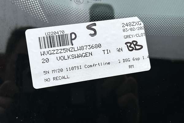 2020 Volkswagen Tiguan 110TSI Comfortline 5N