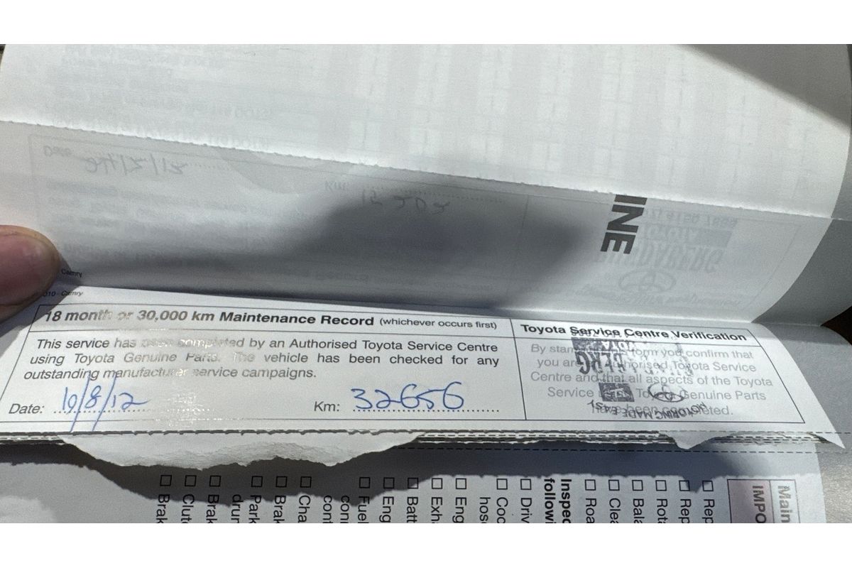 2011 Toyota Camry Altise ACV40R