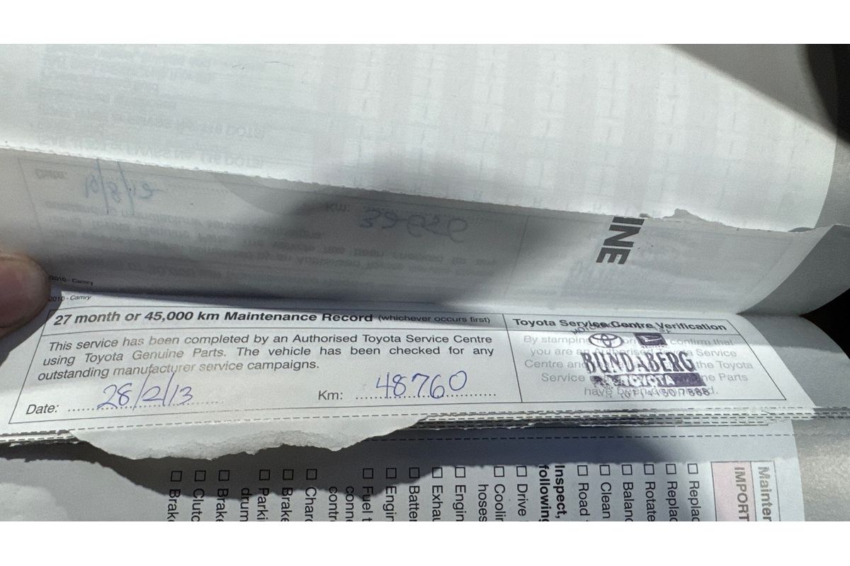 2011 Toyota Camry Altise ACV40R