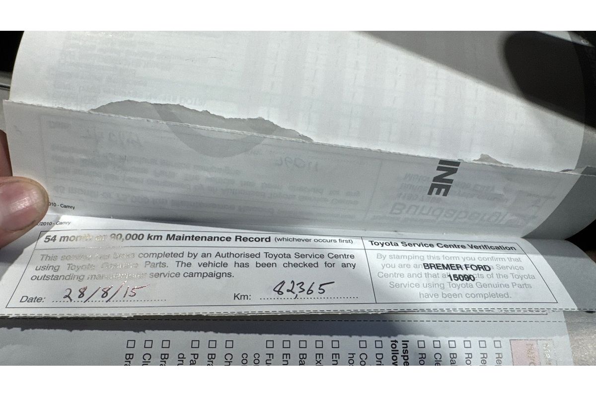 2011 Toyota Camry Altise ACV40R