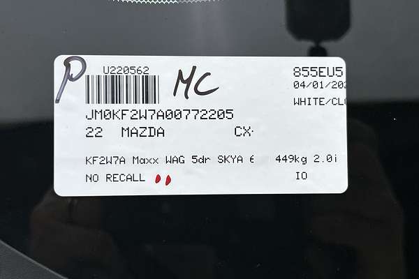 2022 Mazda CX-5 Maxx KF Series