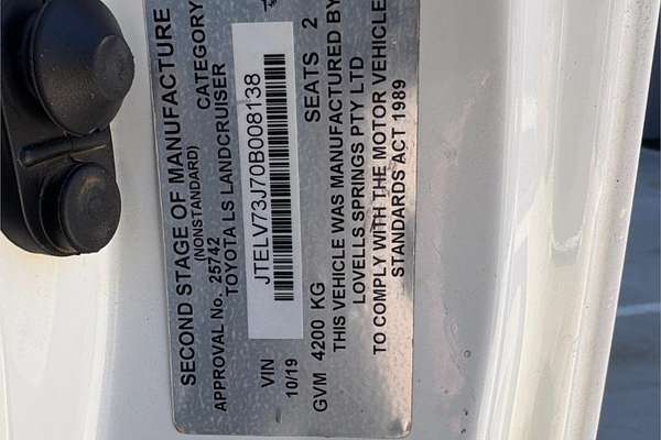 2019 Toyota Landcruiser GXL VDJ79R 4X4