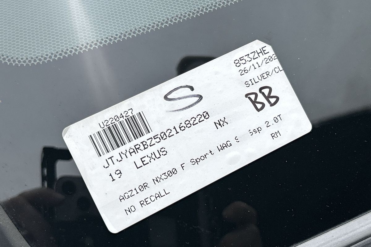 2019 Lexus NX NX300 F Sport AGZ10R