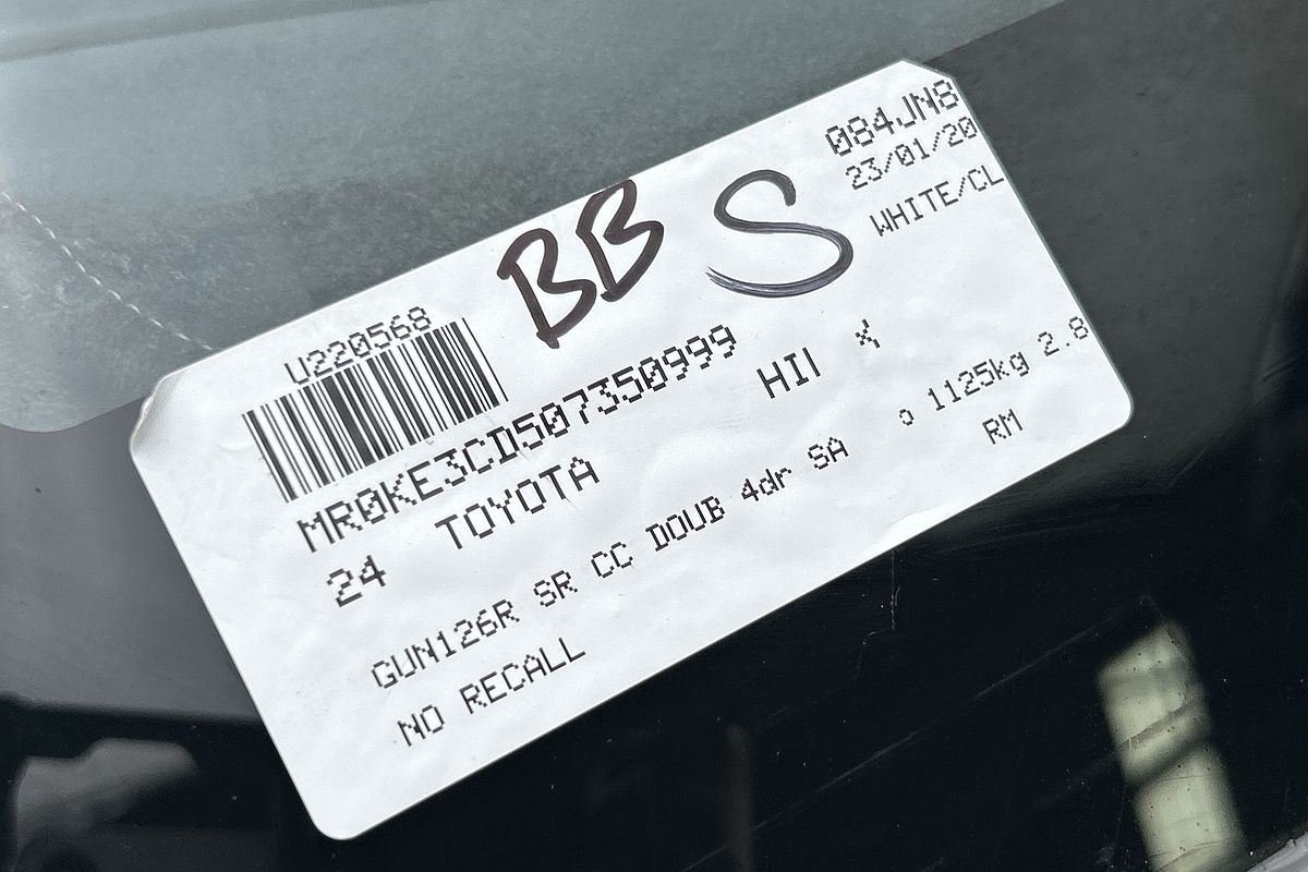 2024 Toyota Hilux SR GUN126R 4X4