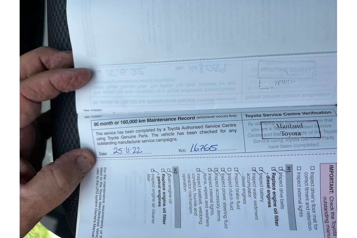 2017 Toyota Hiace KDH221R ELWB High Roof