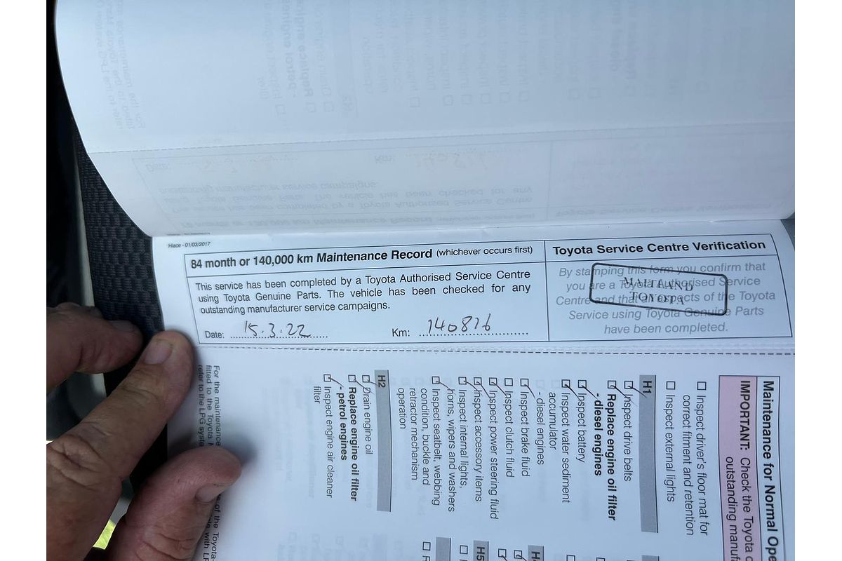 2017 Toyota Hiace KDH221R ELWB High Roof