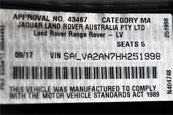 2017 Land Rover Range Rover Evoque TD4 180 SE L538