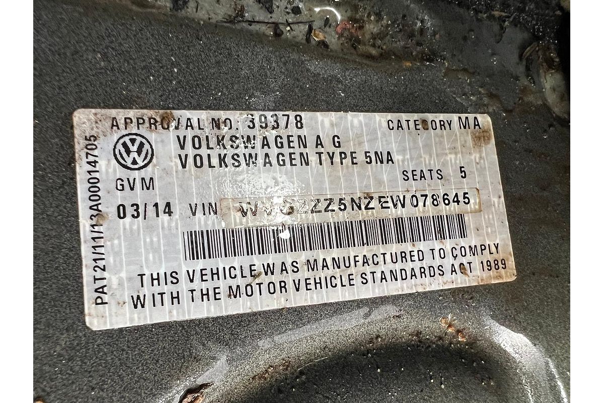 2014 Volkswagen Tiguan 132TSI Pacific 5N