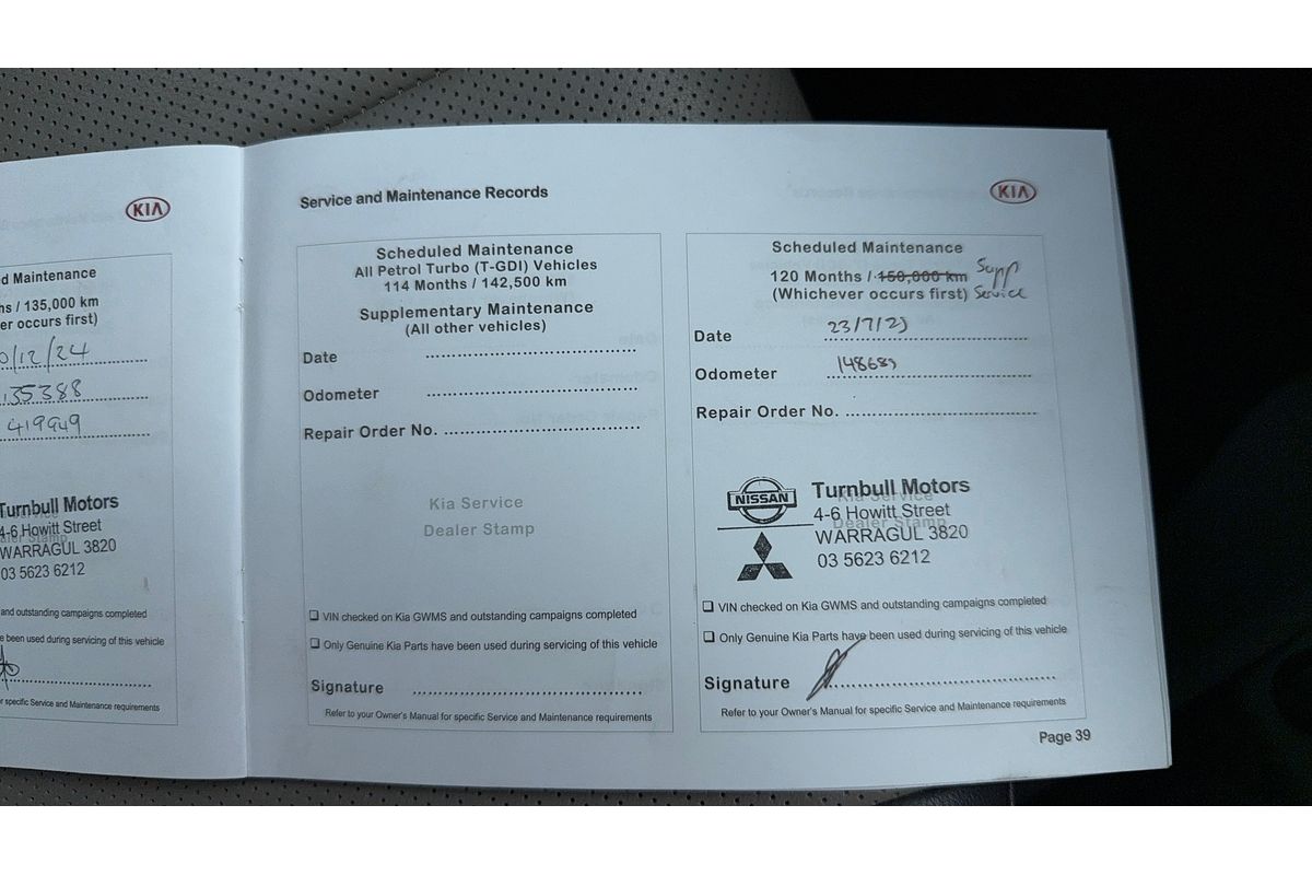 2015 Kia Carnival SLi YP