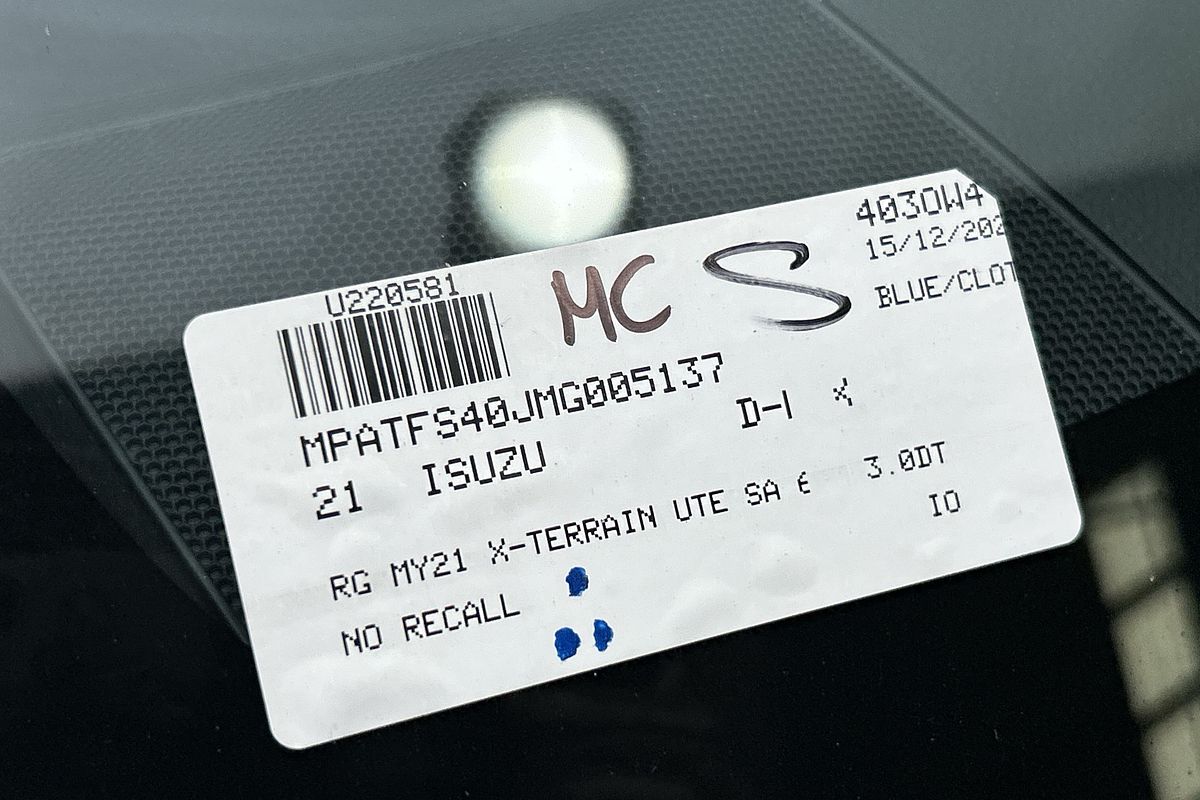 2021 Isuzu D-MAX X-TERRAIN 4X4