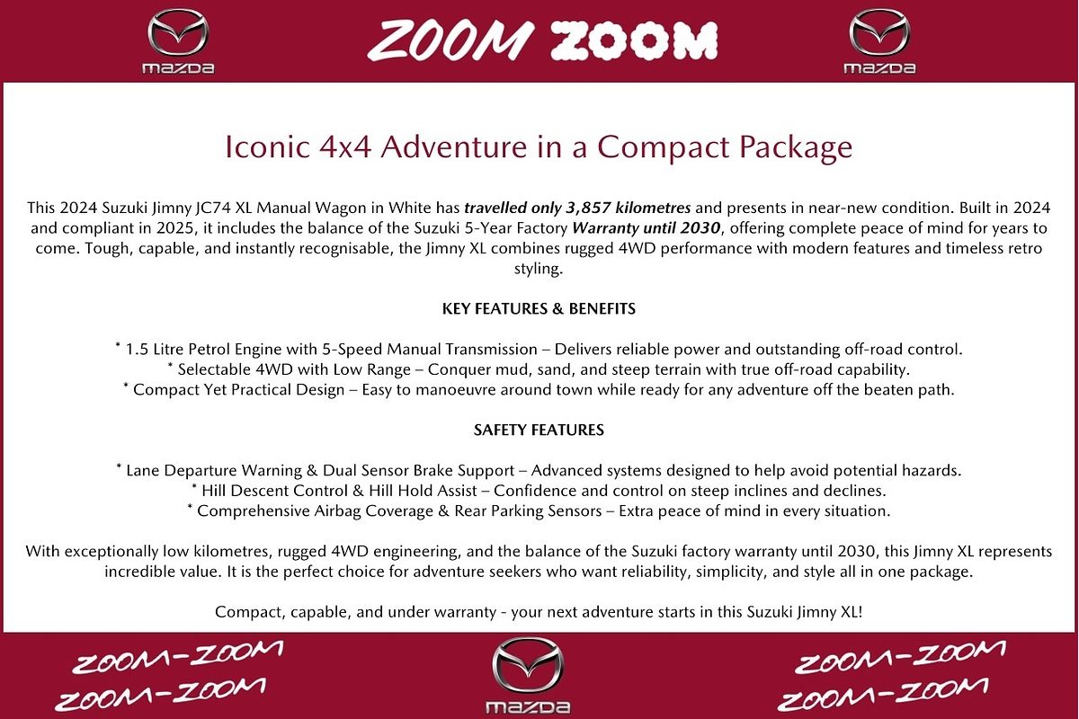 2024 Suzuki Jimny XL JJ