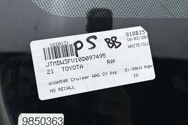 2021 Toyota RAV4 Cruiser AXAH54R