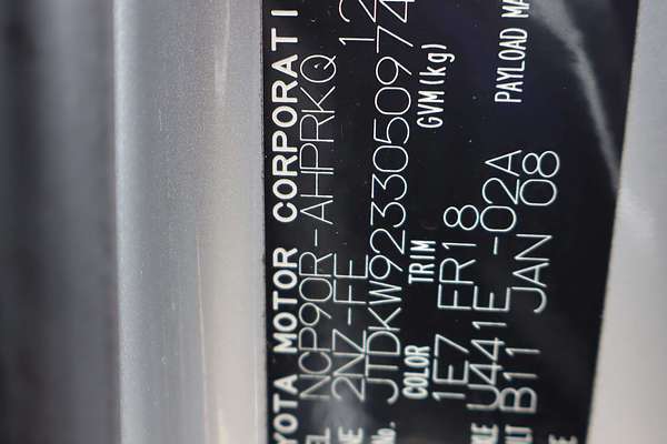 2008 Toyota Yaris YR NCP90R