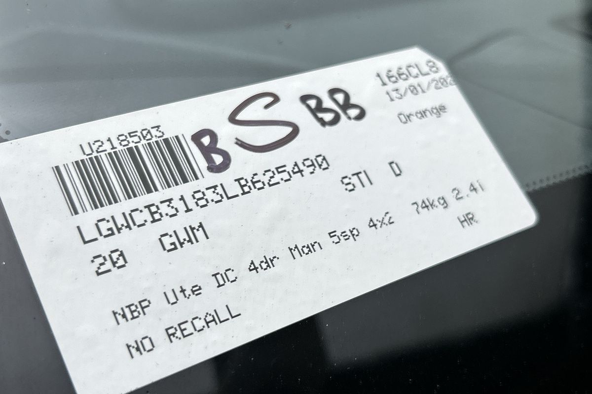 2020 Great Wall Steed NBP Rear Wheel Drive